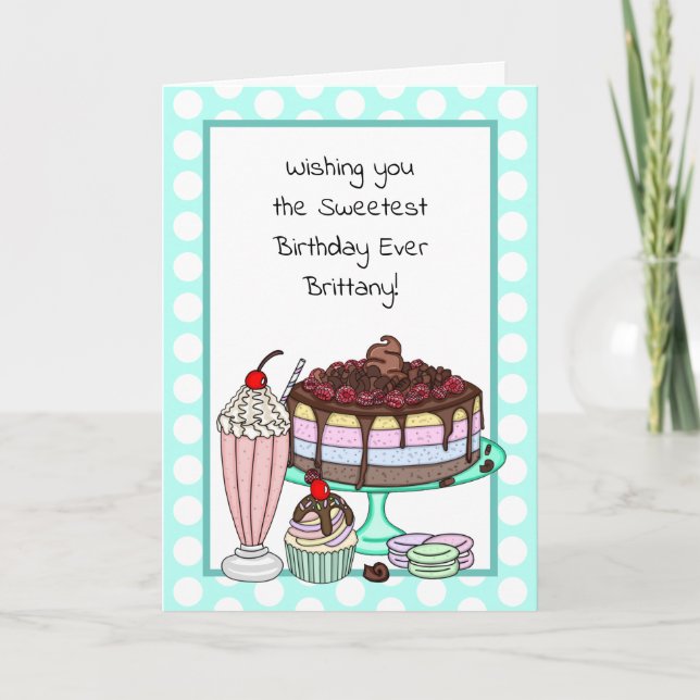 Carte Je vous souhaite le plus doux anniversaire Personn (Devant)