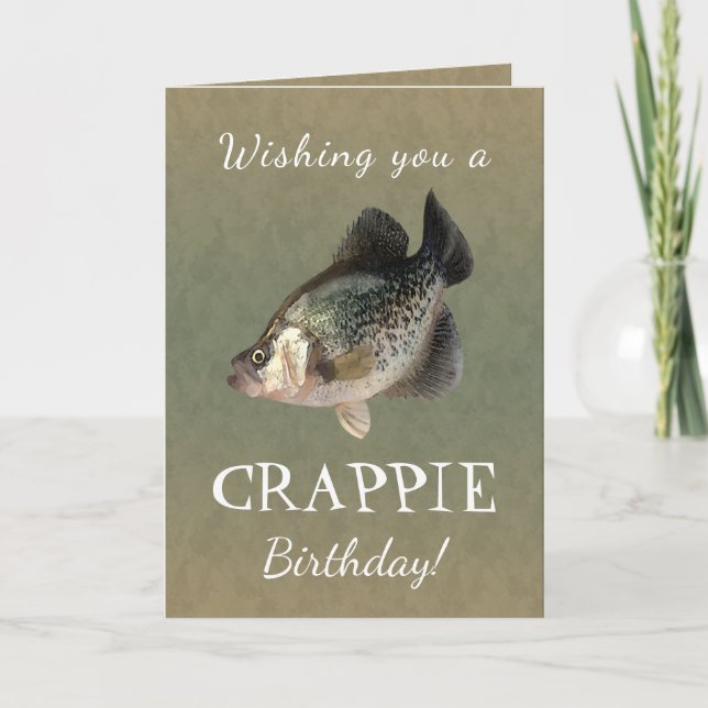 Carte Je vous souhaite un anniversaire de CRAPPIE (Devant)