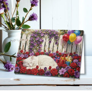 Carte Je vous souhaite un anniversaire formidable | Chat