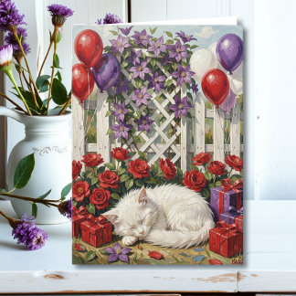 Carte Je vous souhaite un anniversaire formidable | Chat