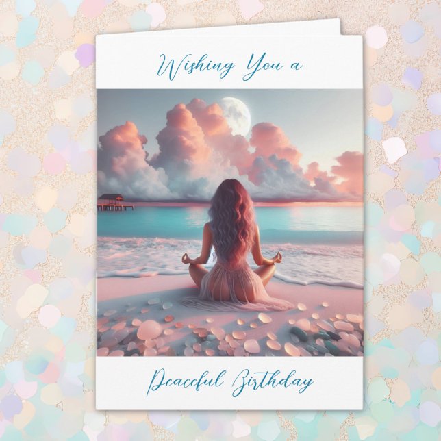 Carte Je vous souhaite un anniversaire paisible plein d' (Créateur téléchargé)