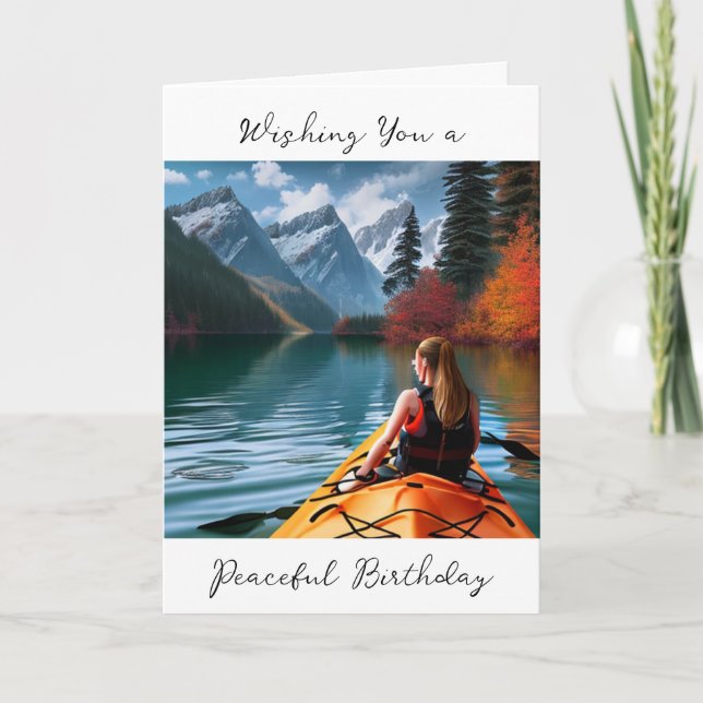 Carte Je vous souhaite un anniversaire paisible | Thème  (Devant)