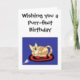 Carte Je vous souhaite un anniversaire Purr-fect