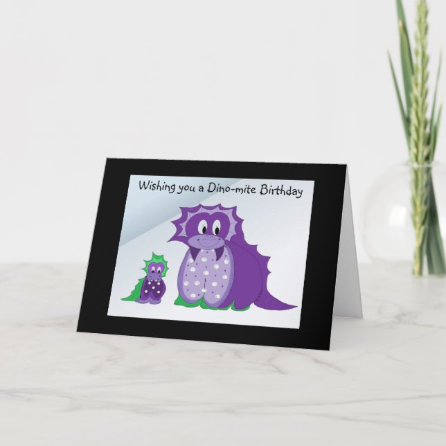 Carte Je vous souhaite un Dino-mite... (Devant)