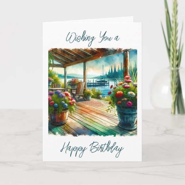 Carte Je vous souhaite un joyeux anniversaire | Lake Hou (Devant)