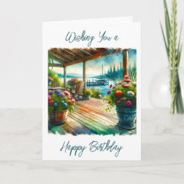 Carte Je vous souhaite un joyeux anniversaire | Lake Hou