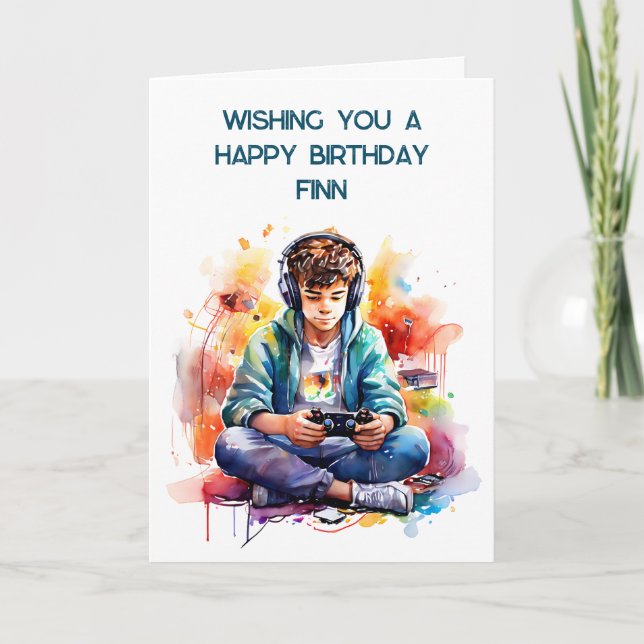 Carte Je vous souhaite un joyeux anniversaire Personnali (Devant)