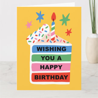Carte Je vous souhaite un joyeux gâteau d'anniversaire
