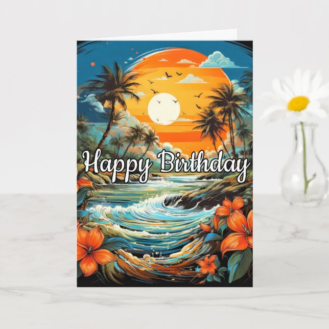 Carte Je Vous Souhaite Un merveilleux anniversaire (Petite plante)