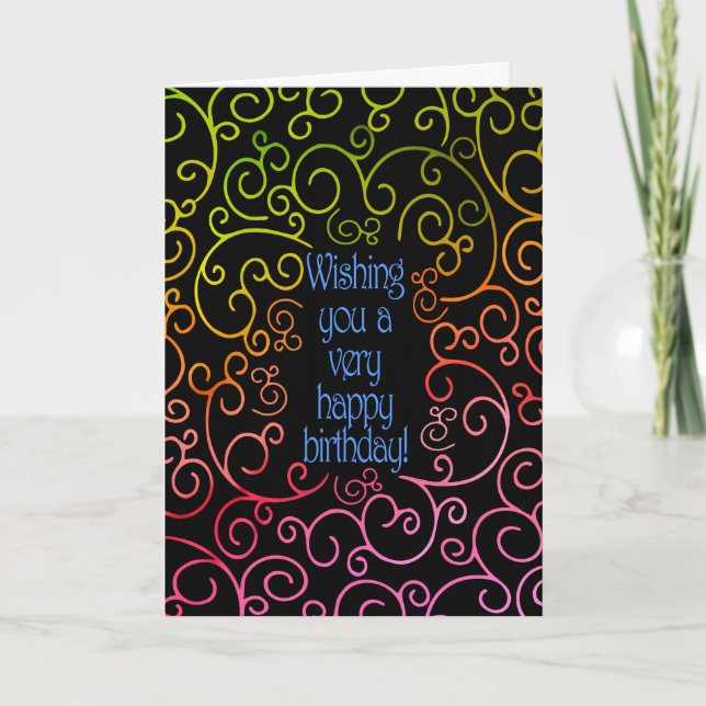 Carte Je vous souhaite un très joyeux anniversaire (Devant)