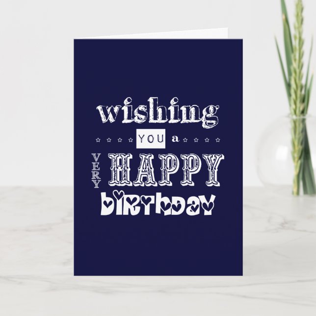Carte Je vous souhaite un très joyeux anniversaire (Devant)