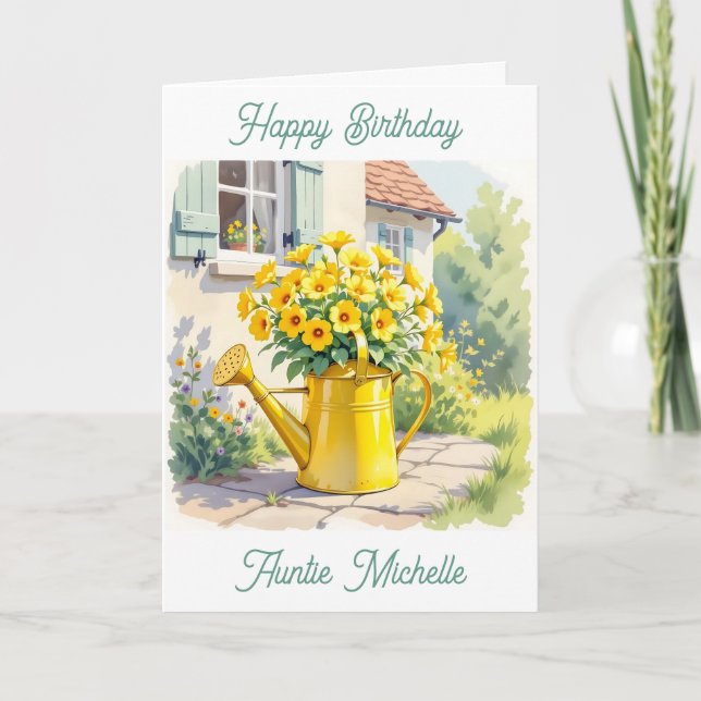 Carte Je vous souhaite une tante d'anniversaire paisible (Devant)