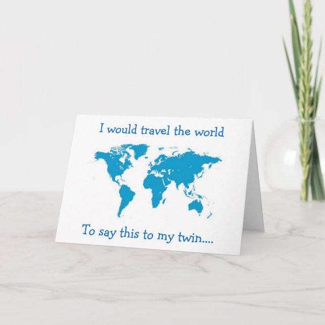 CARTE JE VOYAGERAIS LE MONDE AVEC UN JOLI ANNIVERSAIRE À (Devant)