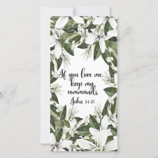 Carte Jean 14:15, Aquarelle Bible verse signet
