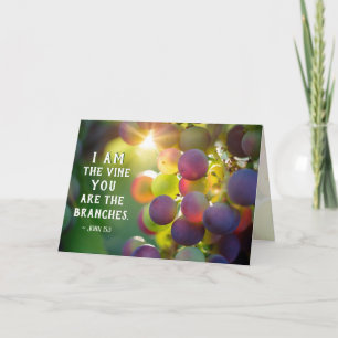 Carte Jean 15:5 Je suis la vigne Vous êtes les branches 