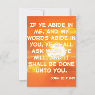 Carte Jean 15:7 KJV Bible Verse Pic Greeting