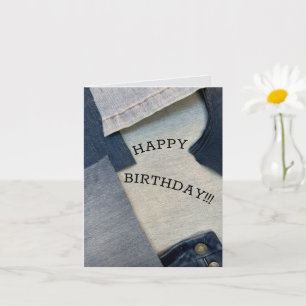 CARTE JEANS BLEUS, JEANS PORTENT DES VÊTEMENTS AMUSANTS 