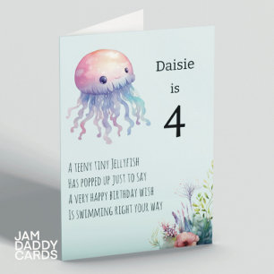 Carte Jellyfish Enfants Anniversaire