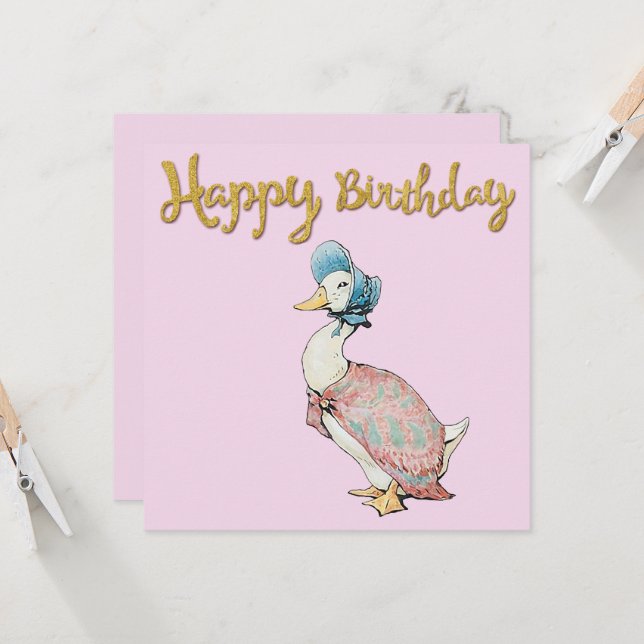 Carte Jemima Puddle Duck (Devant/Arrière en situation)