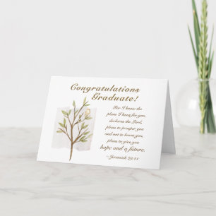 Carte Jeremiah 29:11 Car je connais les plans Graduation