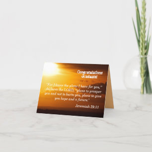 Carte Jeremiah 29:11 Encouragement