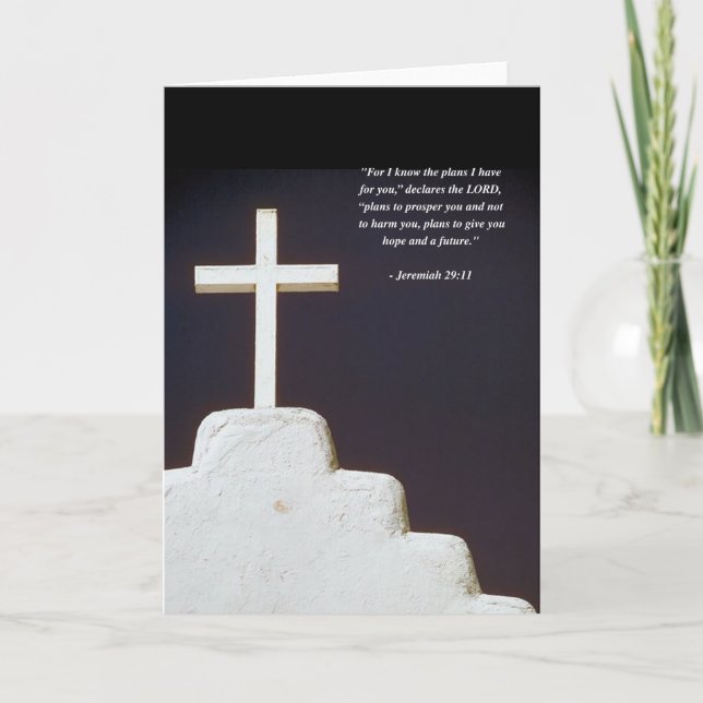 Carte JEREMIAH 29:11 Verse de la Bible (Devant)