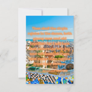 Carte Jeremiah 31:13 KJV Bible Verse Pic Flat Salutation