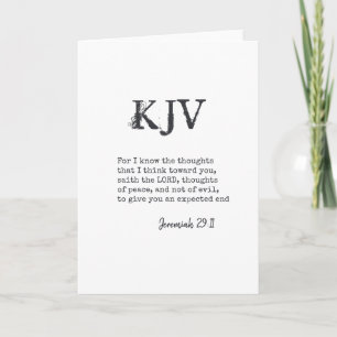 Carte Jérémie 29:11 Citation Bible KJV - Peut Être Custo