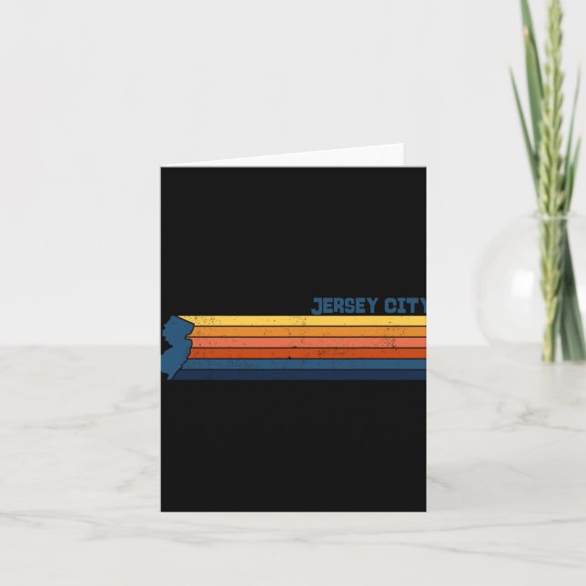 Carte Jersey City New Jersey City Retro  (Devant)