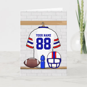 Carte Jersey de football blanc rouge