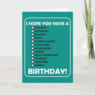 Carte J'Espère Que Vous Avez... Anniversaire