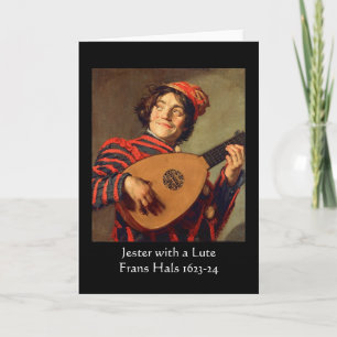 Carte Jester with a Lute Greeting Card