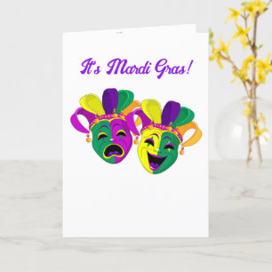Carte Jesters de message personnalisé Mardi Gras