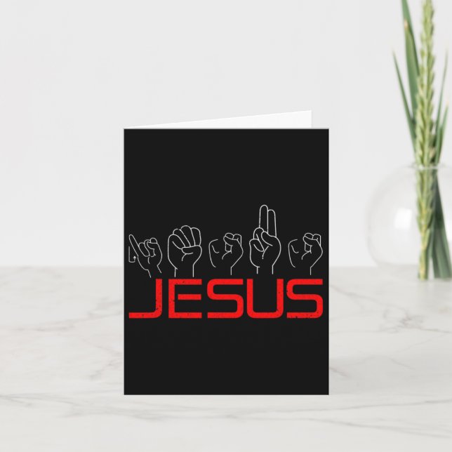 Carte Jesus Asl Langue des signes américaine Christian D (Devant)
