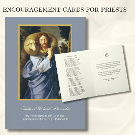Carte Jésus Bon Berger Prêtre Encouragement