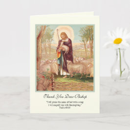 Carte Jésus Bon Pasteur Evêque Encouragement