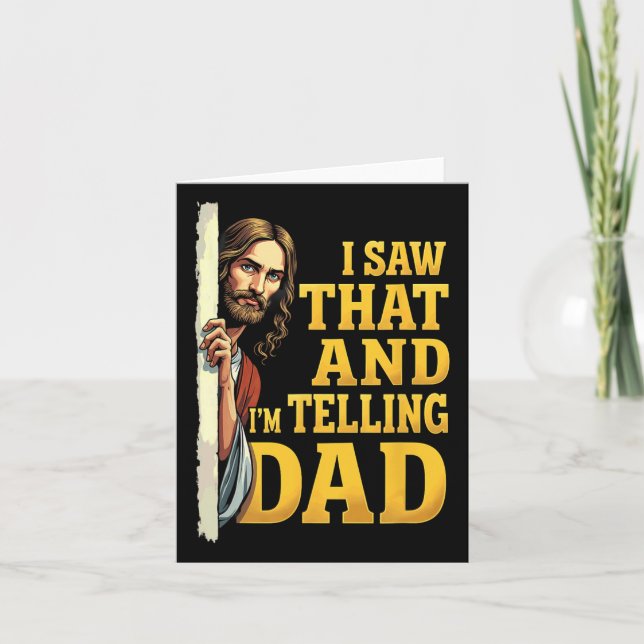 Carte Jésus chrétien j'ai vu ça je le dis à papa 1  (Devant)