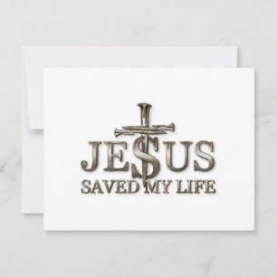 Carte Jésus-Christ a sauvé mon cadeau de vie pour les fe