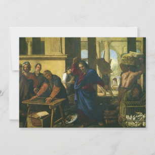Carte Jésus-Christ Chassant les Marchands du Temple