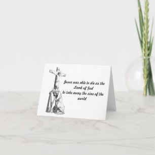 Carte Jésus Christ Croix Agneau de Dieu
