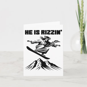 Carte Jesus Christ en snowboard Rizzin 'Snow C
