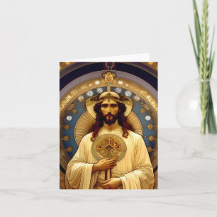 Carte Jésus-Christ - IA - Art nouveau - C