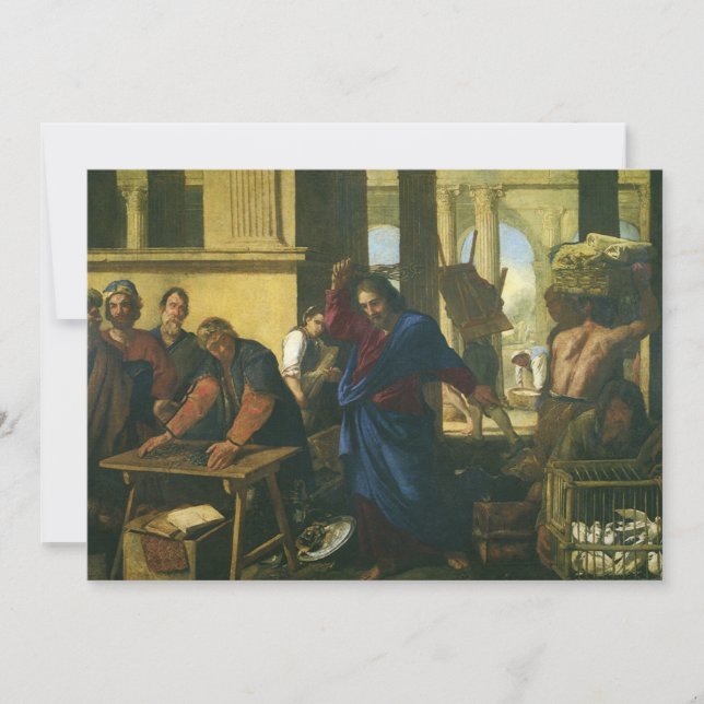 Carte Jésus Christ Nettoyage du Temple (Devant)