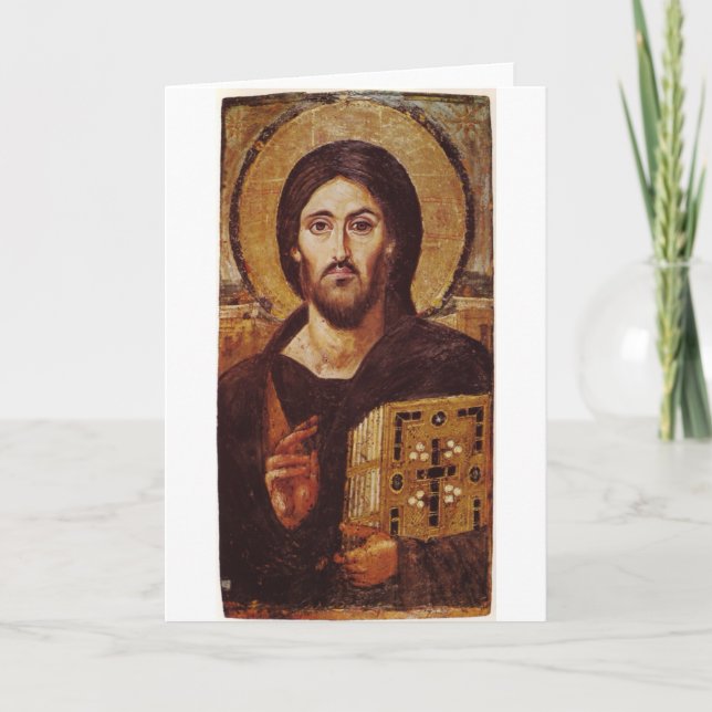 Carte Jesus Christ Pantocrate Christian Icon (Devant)