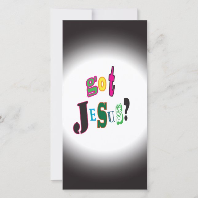 Carte Jésus Christ Religieux Noir Oval Abstrait (Devant)