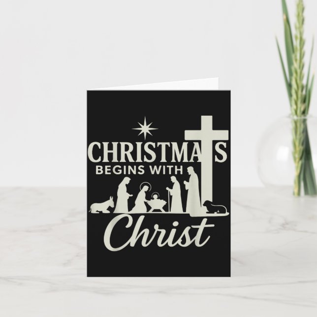 Carte Jesus Christmas Begins With Christ Pjs Pajamas Tod (Devant)