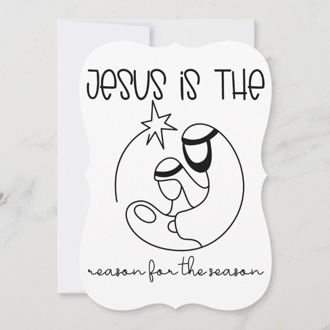 Carte Jésus est la raison de la saison Noël Jésus (Devant)