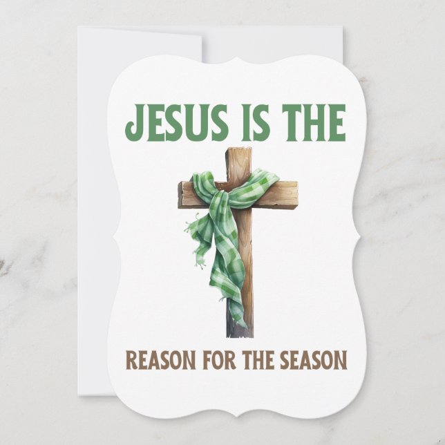Carte Jésus est la raison de la saison Noël Jésus (Devant)