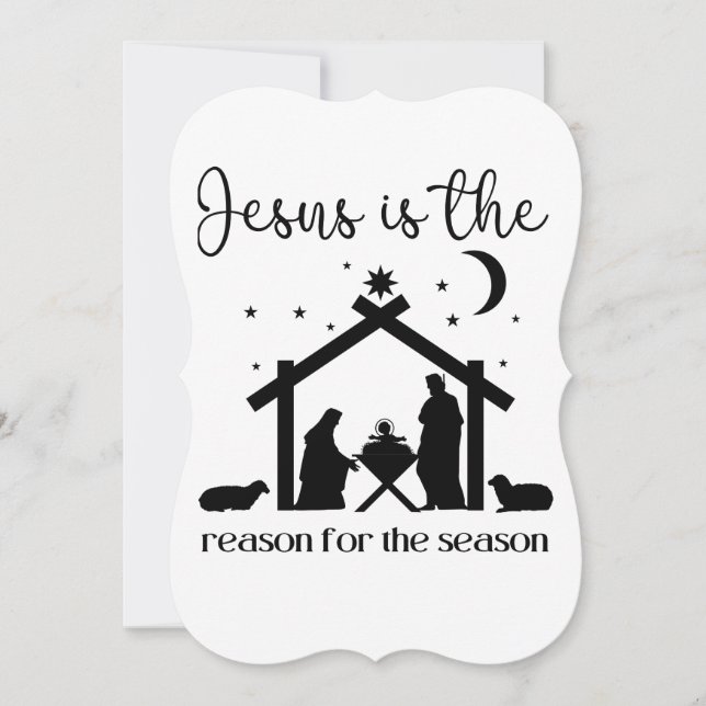 Carte Jésus est la raison de la saison Noël Jésus (Devant)