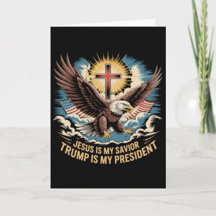 Carte Jésus est mon sauveur Trump est mon président part
